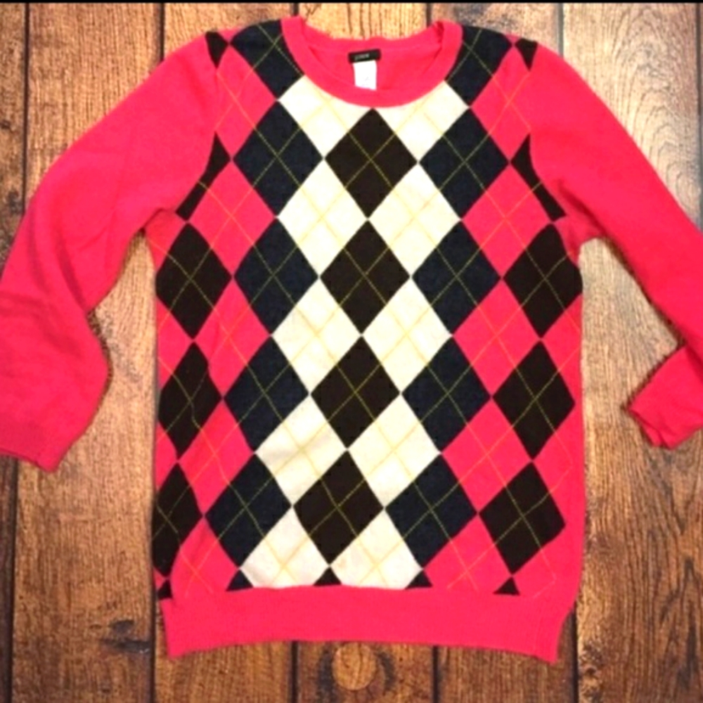 J.Crew Cashmere Argyle Sweater